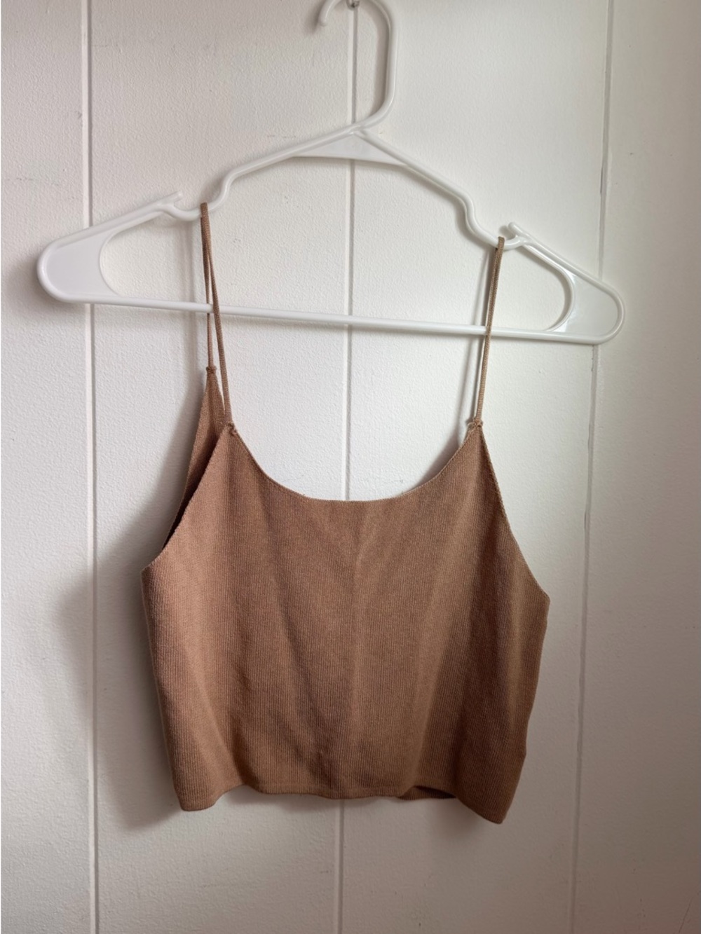 SHEIN Brown Knit Spaghetti Strap Cami